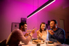 Lampa Wisząca Sufitowa LED Liniowa 79W 5500lm IP20 White and Color Ambiance RGB + TW Czarna Inteligentna SMART Zigbee Bluetooth 130cm Ensis Philips HUE