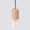 Lampa Ścienna Zwis 1x E27 Naturalne Drewno Biała Nimbi Peach Puff SL.1644 Sollux