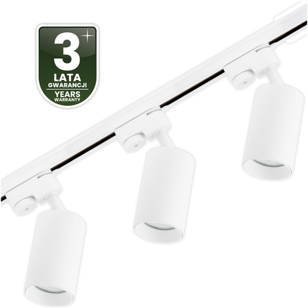 Zestaw Szyna Oświetleniowa Szynoprzewód 1,5 m + 3x Reflektor Szynowy SAGI GU10 Biały LUMILED
