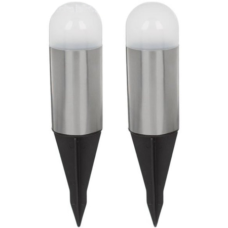 Lampa Solarna Ogrodowa LED Wbijana Stojąca Punktowa Grzybek Zewnętrzna Słupek