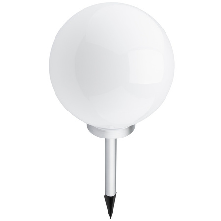 Lampa Ogrodowa LED SOLARNA Wbijana RGB NAZIEMNA KULA 30cm BIAŁA + Pilot VOLTENO