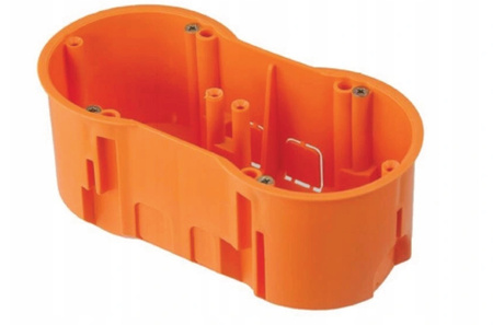 Puszka Instalacyjna Podtynkowa Podwójna Głęboka Elektryczna 2x60 z Wkrętami PAWBOL