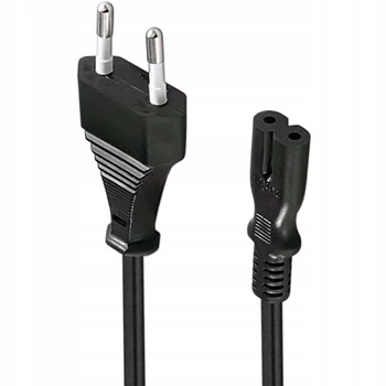 Kabel Zasilający 1,5m Przewód do Radia Zasilacza TV  CEE 7/16 - IEC 320 C7 230V VAYOX