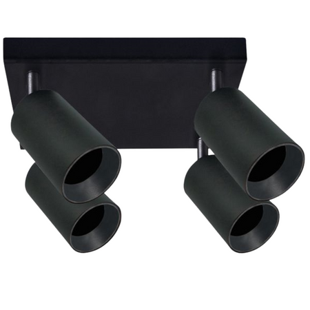 Plafon LED Oprawa Lampa Ścienno-Sufitowa 4 x GU10 MARIBEL Czarny GOLDLUX (Polux)