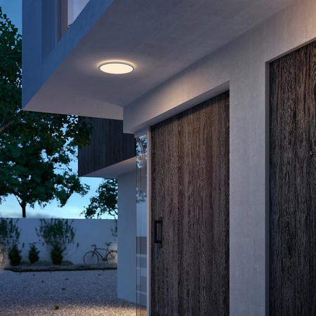 Lampa Ogrodowa Plafon LED 15W 1300lm 2700K IP54 SceneSwitch Biała SuperSlim Philips