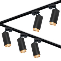 ZESTAW Szynoprzewód Listwa Szyna 3m + 5x Lampa Sufitowa Reflektor GU10 Oświetlenie Szynowe LUMILED