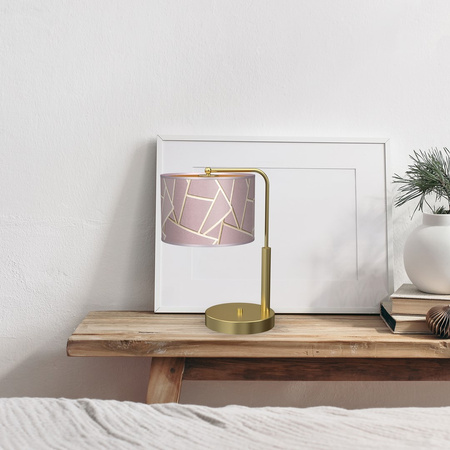 Lampka Biurkowa Stołowa LED ZIGGY Różowe Złoto Różowa 1xE27 Milagro