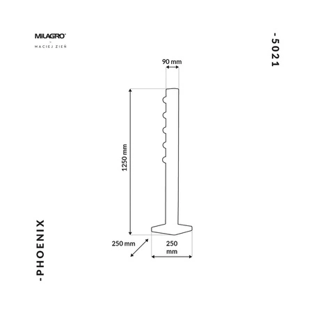 Lampa Stojąca Podłogowa PHOENIX 5xE14 Milagro