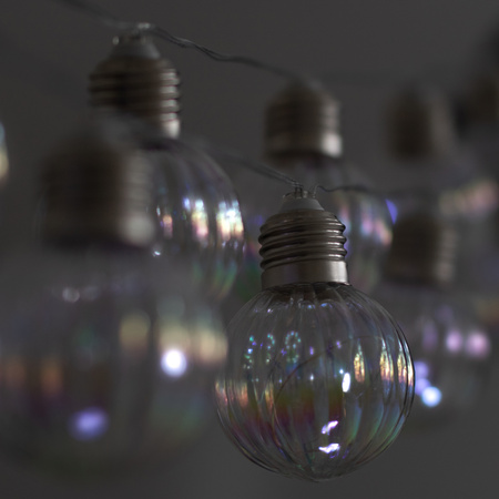 Girlanda Solarna Ogrodowa 20x LED Łańcuch Świetlny Ozdobne Kuleczki 5.8m