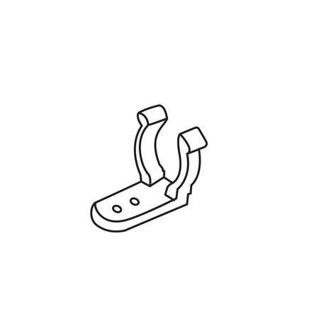 Uchwyt Montażowy do Węży Świetlnych Biały GIVRO Kanlux 10szt.