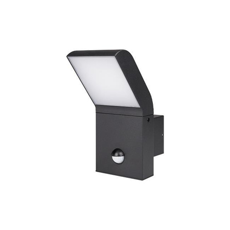 Kinkiet Ogrodowy Elewacyjny Lampa Zewnętrzna LED 12W 4000K IP54 z Czujnikiem Ruchu i Zmierzchu