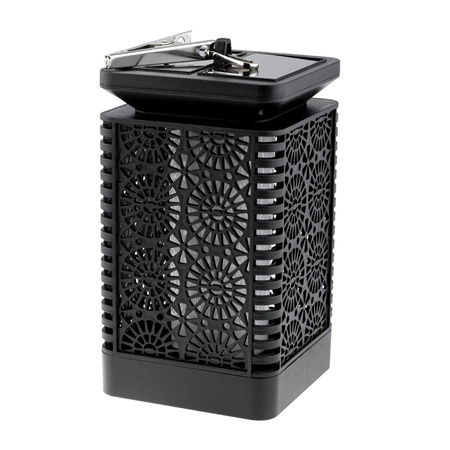 Lampion Ogrodowa LED Solarna Dekoracyjna Płomień Kwadrat 17cm