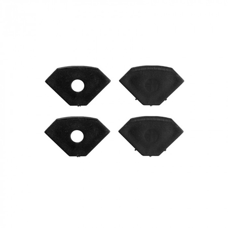 Profil Aluminiowy LED Narożny Natynkowy Czarny 2m z Kloszem Mroźnym do Taśm LED + Zaślepki seria R Ecolight