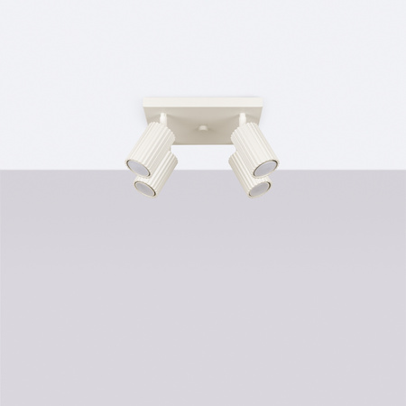 Lampa Sufitowa Reflektor Tuba Spot 4x GU10 Beżowa Karbon Deep Space SL.1602 Sollux