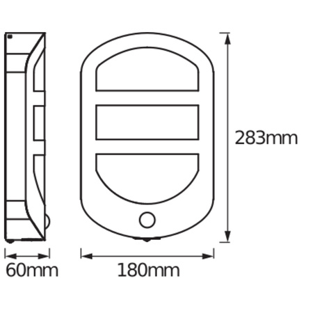 Kinkiet Ogrodowy Lampa Elewacyjna Zewnętrzna LED z Czujnikiem Ruchu i Zmierzchu 12.5W 630lm 3000K Ciepła Szary IP44 Endura Osram