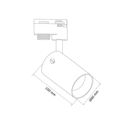 Reflektor Szynowy Punktowy Oprawa GU10 Czarna SMOKY Sanico Goldlux