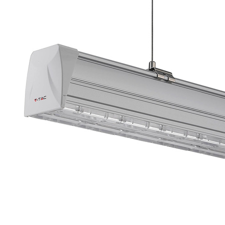 Oprawa LED Liniowa 50W 4000K Wisząca Biała Podwójna asymetryczna soczewka Ściemnialna VT-4550D V-TAC - 5 Lat Gwarancji