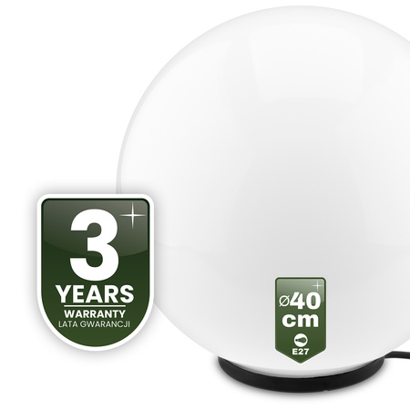 Lampa Oprawa Ogrodowa Zewnętrzna KULA LED 40CM E27 IP65 LUMIKULA2 LUMILED