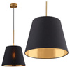 Lampa Sufitowa Wisząca Zwis E27 Czarna Złota ELENA Sanico Goldlux