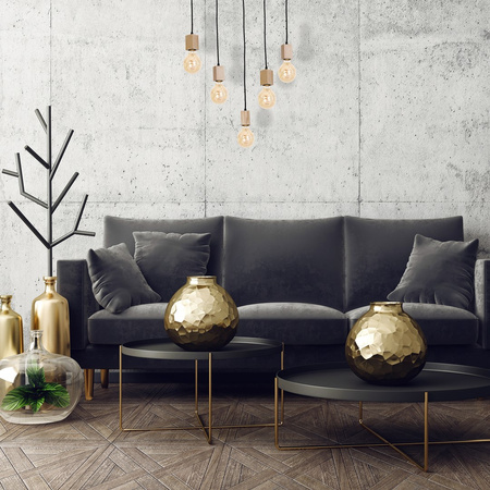 Lampa wisząca JACK 5xE27 Naturalne Drewno Minimalistyczny Wygląd MLP583 Milagro Drewno