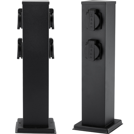 Słupek Ogrodowy Zewnętrzny Stojący 230V 40cm ONTARIO 4x Gniazdo Sieciowe