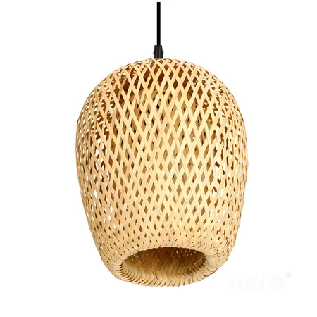 Lampa Wisząca Dekoracyjna Zwis Bambusowa E27 Boho Bern Kobi