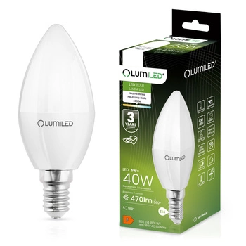 Żarówka LED ŚWIECA B35 E14 5W = 40W 470lm 4000K Neutralna 180° LUMILED