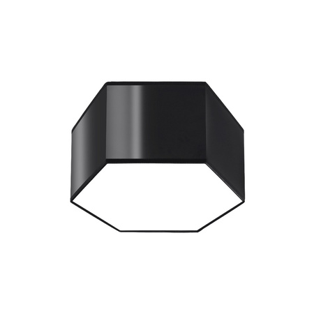 Lampa Sufitowa Oprawa Natynkowa 2x E27 Plafon Wielokątny Czarna Nowoczesna Sunde Sollux