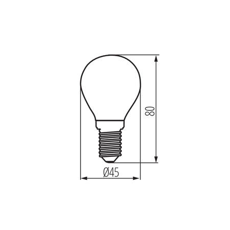 Żarówka LED E14 Edison G45 3.8W = 60W 806lm 2700K Ciepła Przezroczysta XLEDEX Filament Kanlux