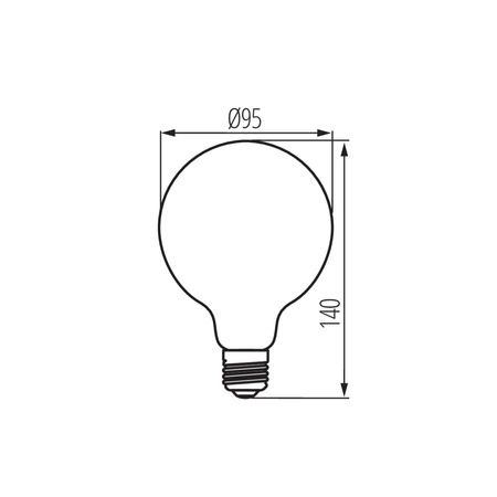 Żarówka LED E27 Edison G95 7W = 55W 725lm 2500K Ciepła Bursztynowa XLED Filament Kanlux