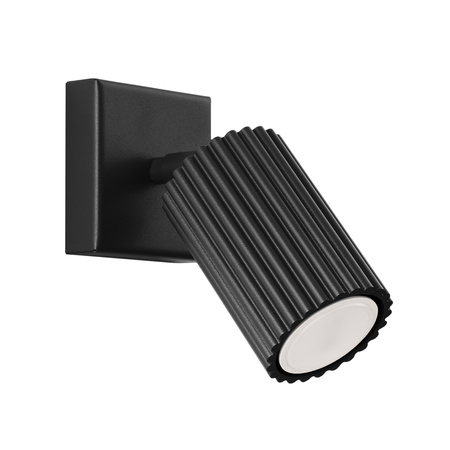 Lampa Ścienna Kinkiet Reflektor Tuba Spot 1x GU10 Czarna Karbon Deep Space SL.1578 Sollux