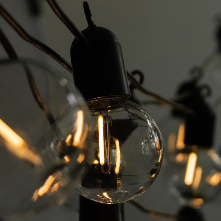 Girlanda Solarna Ogrodowa 20x LED Ozdobne Kuleczki 11.58m 3000K Ciepła LOVO LUMILED