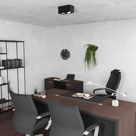 Oprawa Natynkowa Halogenowa Plaza 2xGU10 AR111 Czarna Spot Milagro