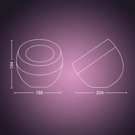 Lampka Biurkowa LED Nocna 8.2W 570lm IP20 White and Color Ambiance RGB + TW Czarna Inteligentna SMART Zigbee Bluetooth Iris Philips HUE