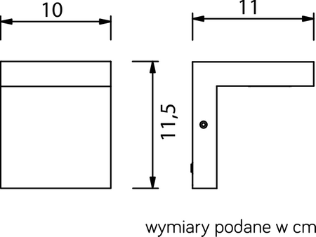 Lampa Ogrodowa Zewnętrzna Elewacyjna KINKIET LED Karo KR-K100 10W 720lm 4000K Neutralna Su-Ma