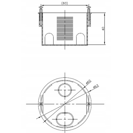 Puszka Końcowa Podtynkowa Instalacyjna Elektryczna PK60 PAWBOL