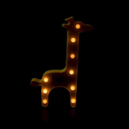 Lampka nocna Dziecięca Dekoracyjna żyrafa na baterie 2x AA 1,5V 9x LED MILAGRO EKD6257
