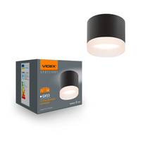 Oprawa Natynkowa SPOT Lampa Sufitowa Punktowa 1x GX53 Czarna Videx