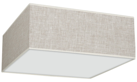 Plafon LED Lampa Sufitowa LINO Biała Lniana 3xE27 Kwadratowa Milagro