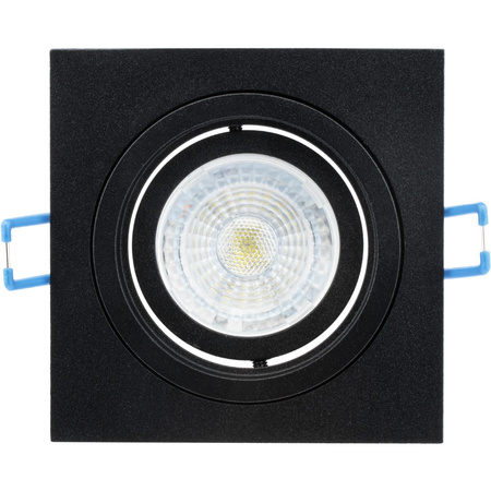 Oprawa HALOGENOWA Podtynkowa Ruchoma GU10 MR16 Kwadrat Czarna CASSIO LUMILED