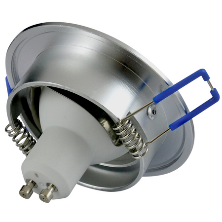 Oprawa sufitowa podtynkowa SUN OLAL srebrny piaskowany alu GOLDLUX (Polux) + LED GU10 3,5W