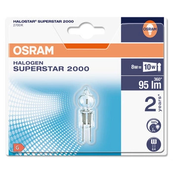 2x Żarówka LED halogen G4 8W = 10W 95lm 2700K Ciepła 100CRI 360° 12V OSRAM HALOSTAR Ściemnialna