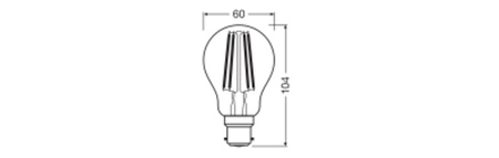 Żarówka LED A60 B22d 11W = 100W 1521lm 4000K Neutralna 300° Retrofit Filament CLASSIC Osram