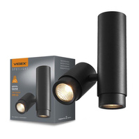 Oprawa Natynkowa HALOGENOWA SPOT Lampa Sufitowa 1x GU10 Czarna ARIZA Videx