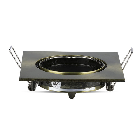 Oprawa Sufitowa Podtynkowa Oczko GU10 Kwadratowa Złota VT-779 V-TAC