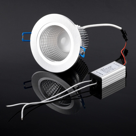 Oprawa Sufitowa 9W Podtynkowa LED DOWNLIGHT DEEP Okrągła 4000K 720lm Srebrna