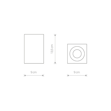 Oprawa Natynkowa Sufitowa GU10 SPOT TUBA Czarna Wodoodporna IP54 BRAVO 8365 Nowodvorski