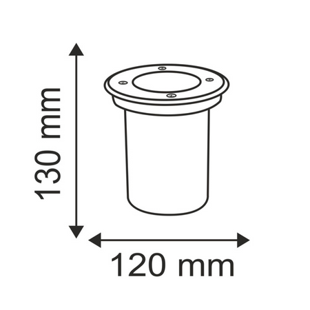 Lampa ogrodowa najazdowa LED GU10 COMETA GOLDLUX (Polux) OKRĄGŁA