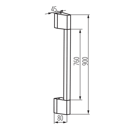 Lampa Elewacyjna Zewnętrzna Liniowa 90cm LED 8W 340lm 3000K Ciepła IP54 Natynkowa Czarna YALTE Kanlux