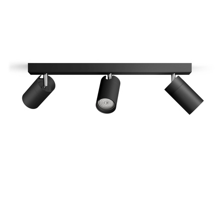 Lampa Sufitowa Reflektor 3x GU10 IP44 Czarna Kosipo Philips